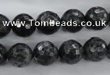 CLB362 15.5 inches 10mm faceted round black labradorite beads wholesale