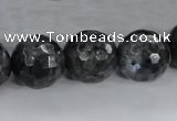 CLB365 15.5 inches 16mm faceted round black labradorite beads wholesale