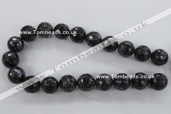 CLB367 15.5 inches 20mm faceted round black labradorite beads wholesale