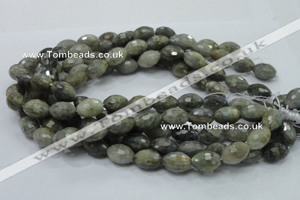 CLB37 15.5 inches 13*18mm faceted rice labradorite gemstone beads