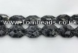 CLB380 24*32mm - 25*35mm faceted octagonal black labradorite beads