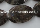 CLB416 15.5 inches 20*30mm faceted oval grey labradorite beads