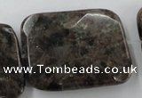 CLB428 15.5 inches 30*40mm faceted rectangle grey labradorite beads