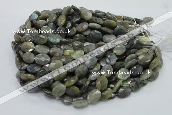 CLB43 15.5 inches 14*18mm faceted oval labradorite gemstone beads