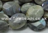 CLB44 15.5 inches 15*20mm faceted oval labradorite gemstone beads