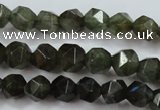 CLB451 15 inches 6mm faceted nuggets labradorite gemstone beads