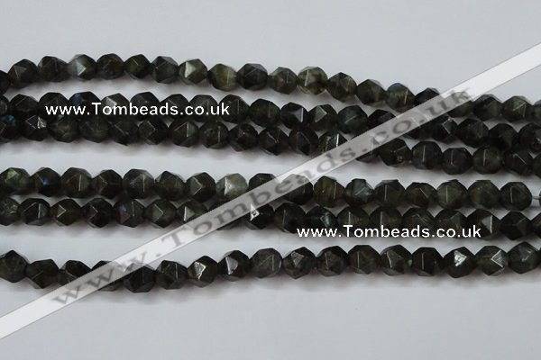 CLB452 15 inches 8mm faceted nuggets labradorite gemstone beads