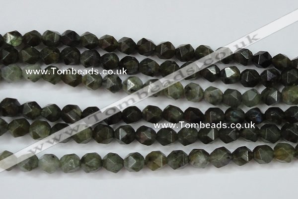 CLB453 15 inches 10mm faceted nuggets labradorite gemstone beads