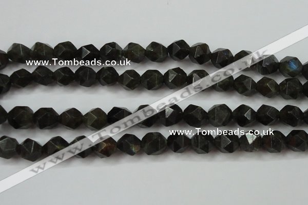 CLB454 15 inches 12mm faceted nuggets labradorite gemstone beads