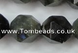 CLB456 15 inches 16mm faceted nuggets labradorite gemstone beads