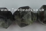 CLB458 15 inches 20mm faceted nuggets labradorite gemstone beads