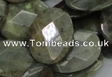 CLB46 15.5 inches 22*30mm faceted oval labradorite gemstone beads