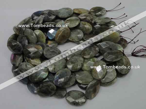 CLB46 15.5 inches 22*30mm faceted oval labradorite gemstone beads