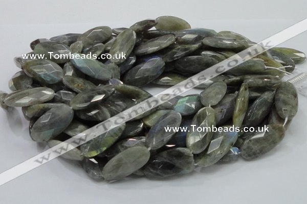 CLB47 15.5 inches 15*30mm faceted oval labradorite gemstone beads