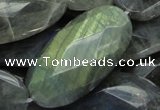 CLB48 15.5 inches 20*40mm faceted oval labradorite gemstone beads