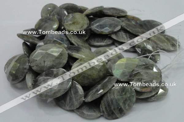 CLB49 15.5 inches 30*40mm faceted oval labradorite gemstone beads