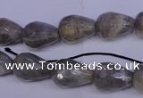 CLB503 15.5 inches 10*14mm faceted teardrop labradorite beads