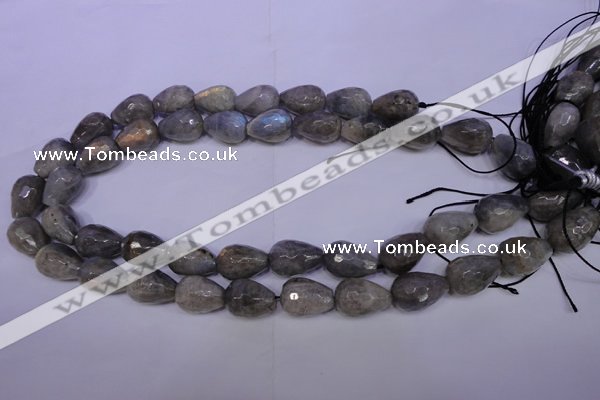 CLB506 15.5 inches 15*20mm faceted teardrop labradorite beads