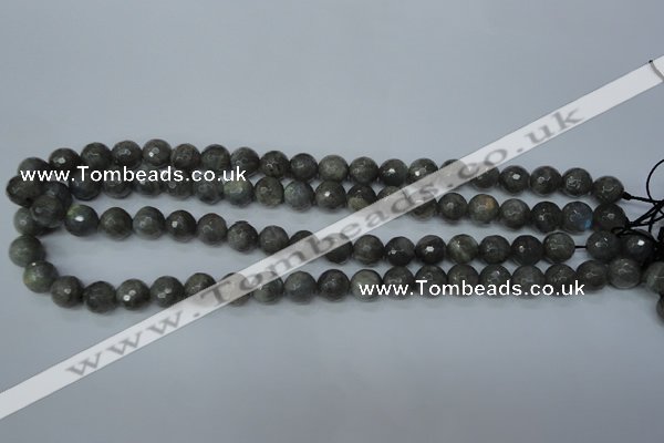 CLB513 15.5 inches 10mm faceted round labradorite gemstone beads