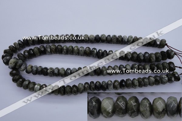 CLB55 15.5 inches 7*12mm faceted rondelle labradorite beads