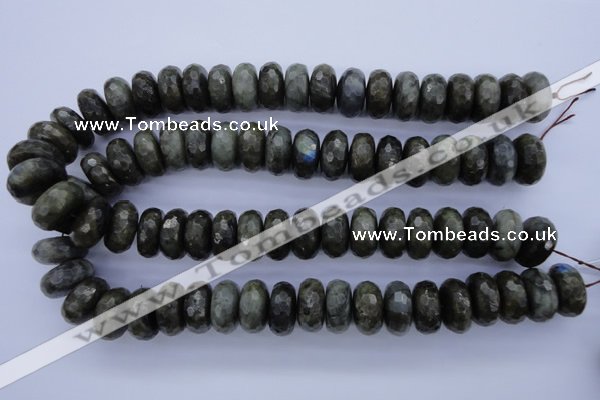 CLB58 15.5 inches 10*20mm faceted rondelle labradorite beads