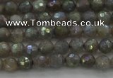 CLB610 15.5 inches 4mm faceted round AB-color labradorite beads