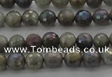 CLB611 15.5 inches 6mm faceted round AB-color labradorite beads