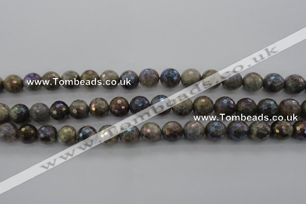 CLB614 15.5 inches 12mm faceted round AB-color labradorite beads