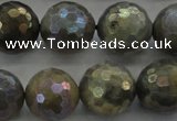 CLB616 15.5 inches 16mm faceted round AB-color labradorite beads