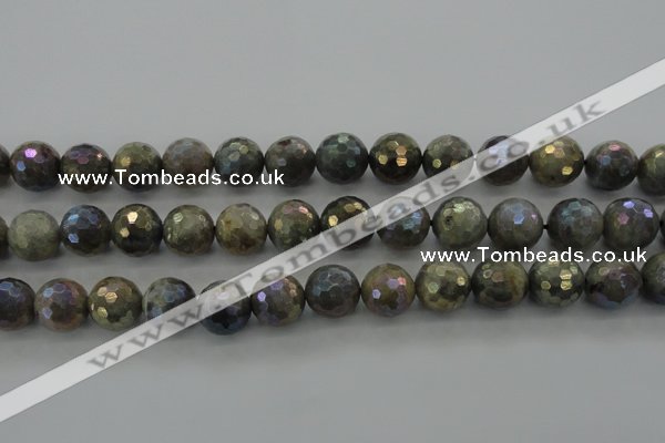 CLB616 15.5 inches 16mm faceted round AB-color labradorite beads