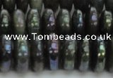 CLB621 15.5 inches 6*14mm rondelle AB-color labradorite beads