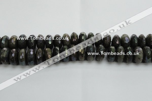 CLB626 15.5 inches 10*20mm faceted rondelle AB-color labradorite beads