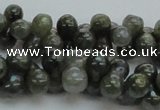 CLB631 15.5 inches 6*12mm bone AB-color labradorite beads