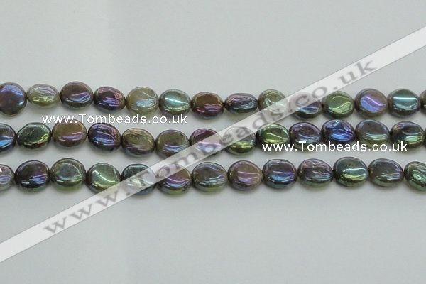 CLB635 15.5 inches 10mm flat round AB-color labradorite beads