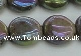 CLB638 15.5 inches 16mm flat round AB-color labradorite beads