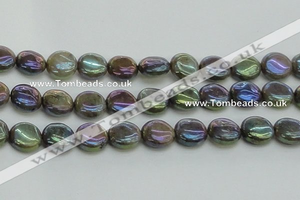 CLB638 15.5 inches 16mm flat round AB-color labradorite beads