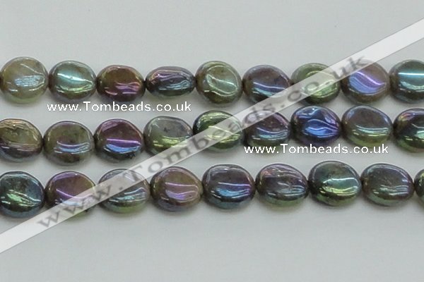 CLB639 15.5 inches 18mm flat round AB-color labradorite beads