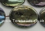 CLB644 15.5 inches 40mm flat round AB-color labradorite beads