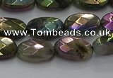 CLB658 15.5 inches 10*14mm faceted oval AB-color labradorite beads