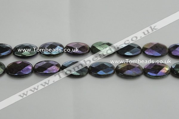 CLB661 15.5 inches 15*20mm faceted oval AB-color labradorite beads