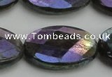 CLB663 15.5 inches 20*30mm faceted oval AB-color labradorite beads