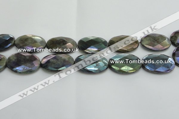 CLB664 15.5 inches 25*35mm faceted oval AB-color labradorite beads