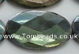 CLB665 15.5 inches 30*40mm faceted oval AB-color labradorite beads