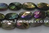 CLB673 15.5 inches 8*10mm faceted oval AB-color labradorite beads