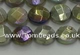 CLB677 15.5 inches 10mm faceted coin AB-color labradorite beads