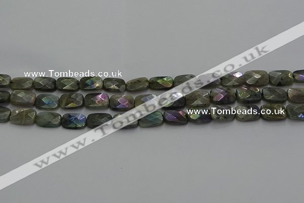 CLB696 15.5 inches 10*14mm faceted rectangle AB-color labradorite beads