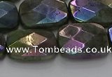 CLB699 15.5 inches 15*20mm faceted rectangle AB-color labradorite beads