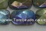 CLB707 15.5 inches 18*25mm faceted rectangle AB-color labradorite beads