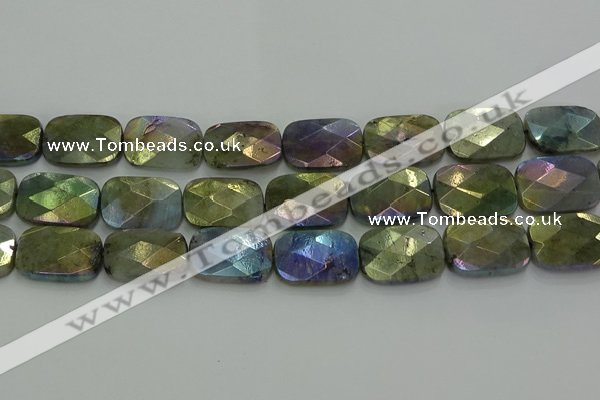 CLB707 15.5 inches 18*25mm faceted rectangle AB-color labradorite beads