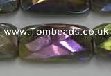 CLB708 15.5 inches 20*30mm faceted rectangle AB-color labradorite beads